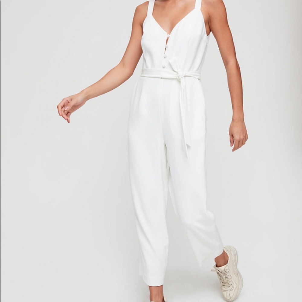 Aritzia Little Moon Petunia Jumpsuit in white